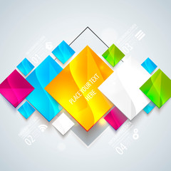 Abstract glossy geometric background.