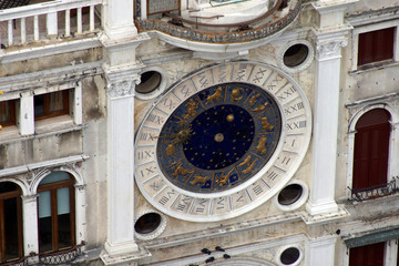 Venice (Italy). The clock of San Marcos (clock tower of the Moors) in the city of Venice