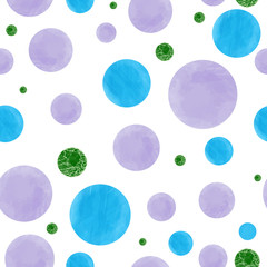 Seamless pattern with colorful polka do