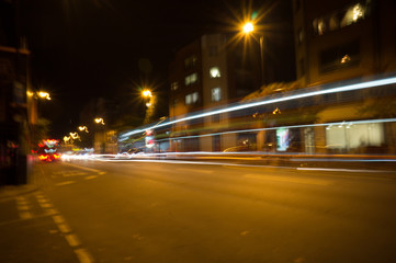 Fototapeta na wymiar night long exposure streaks