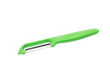 Vegetable and fruit peeler on white background