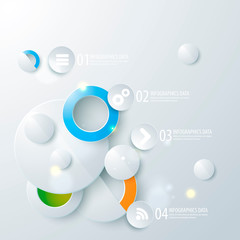 Abstract business geometrical design with circles. Vector illustration for your business presentation