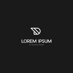 Creative Illustration modern D sign geometric logo design template, Letter D logo design template. Creative modern trendy D typography