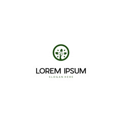 Abstract vibrant tree logo design, root vector - Tree of life logo design inspiration isolated on white background.