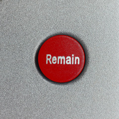 Red Remain button (Brexit) © Claudio Divizia