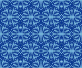 Indigo dyed ikat seamless pattern. Bohemian patterned fabric texture.