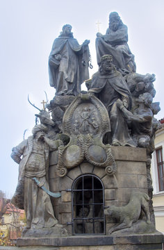 Statues Of Saints John Of Matha, Felix Of Valois, And Ivan