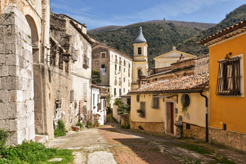Fototapeta na wymiar The town of Piedimonte Matese in southern Italy