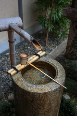 日本のつくばい　和風イメージ