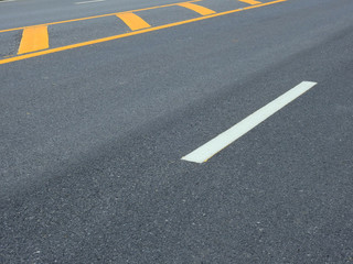 New asphalt road with line texture