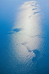 Blue radiant Black Sea, beautiful view from the height of Aerofoto  in the Caucasus in Abkhazia