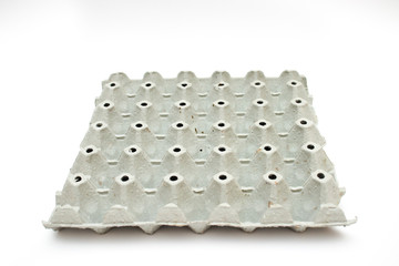 Eggs on white background