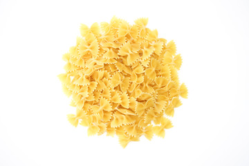 Pasta on white background