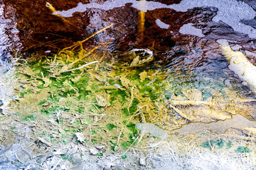 Sulfur stream bed in Latvia, Kemeri