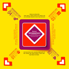 Modern design infographic template. Numbered banners.