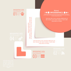 Modern design infographic template. Numbered banners.