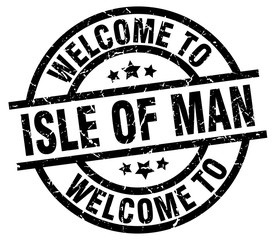 welcome to Isle Of Man black stamp