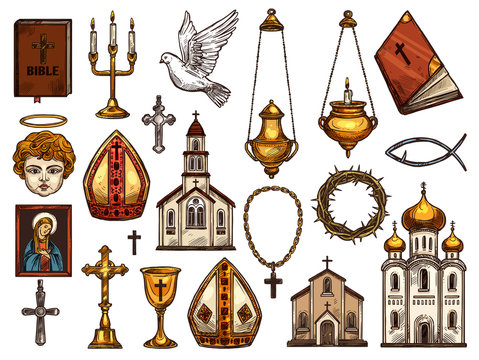 Christianity religion orthodox, catholic symbols
