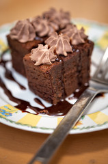 手作りのチョコレートケーキ