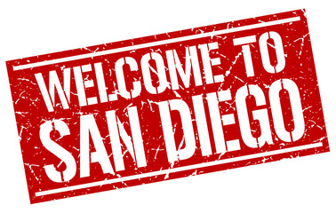 welcome to San Diego stamp