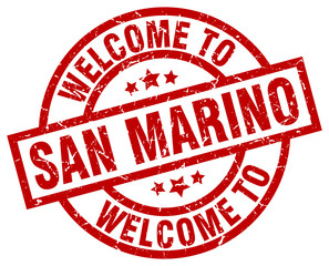 welcome to San Marino red stamp