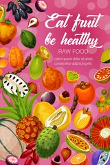 Exotic tropic fruits, tropical farm harvest