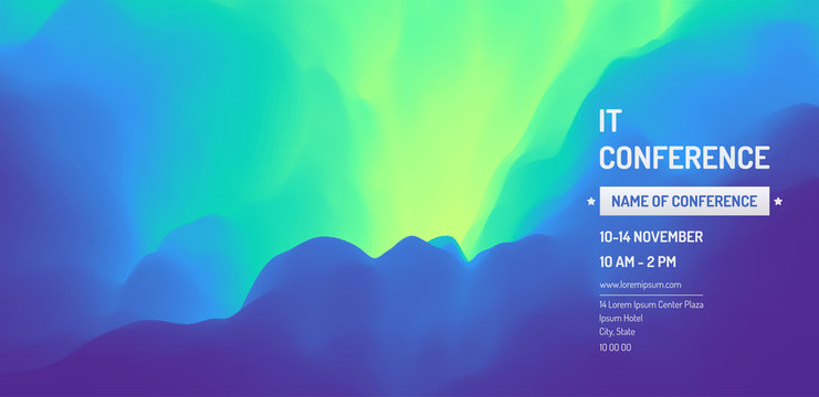 Business event invitation template. Can be used for online courses, master class, seminar, presentation, webinar or lecture. Vector illustration for banner, poster, flyer and magazine page.