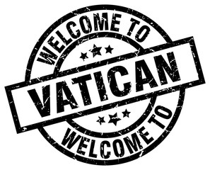 welcome to Vatican black stamp