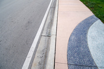 Close-up view of the Golden Beach sidewalk in Miami