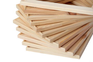 frame, pile of wooden frames