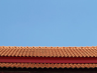 Roof house with tiled roof