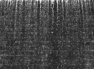 black and white waterfall wall