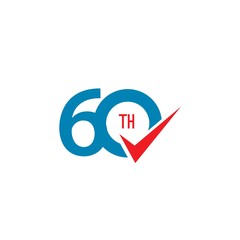60 Th Anniversary Vector Template Design Illustration