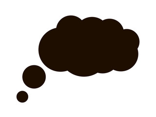 Vector illustration of simple speech cloud sticker
