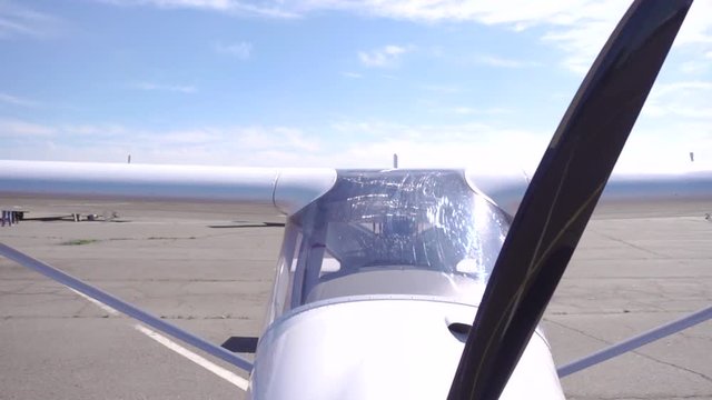 Cockpit and propeller blades