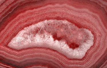 bright red agate mineral close-up