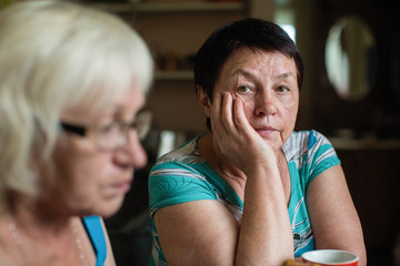 Portrait of an mature woman at home.
