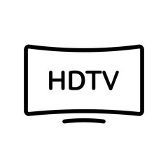 TV set icon. HD IPTV UHD Internet Protocol TV symbol
