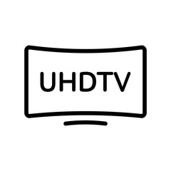 TV set icon. HD IPTV UHD Internet Protocol TV symbol