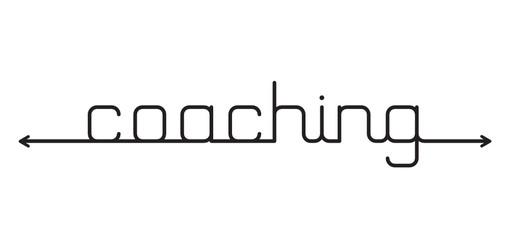 COACHING geometric typography banner