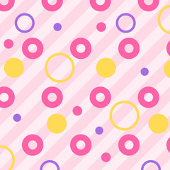 Endless background with circles. Cute romantic 