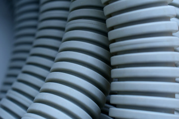 insulating cables made of pvc gray fragment macro