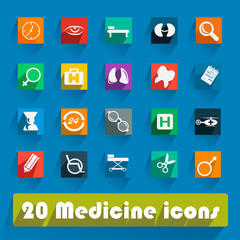 Set of flat Medical icons