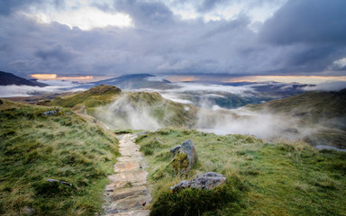 Snowdonia National Park cloud inversion- Wales, UK
