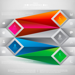 Abstract volume infographics.