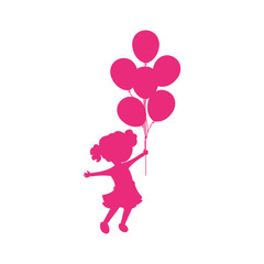 Girl and balloons 