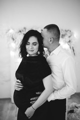 Beautiful young couple expecting a baby