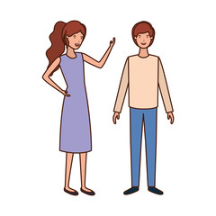 young couple avatar character