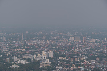 air pollution over Changmai province, Thailand, PM2.5, April 2019