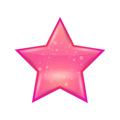 Single Realistic shining star icon. Vector illustration.